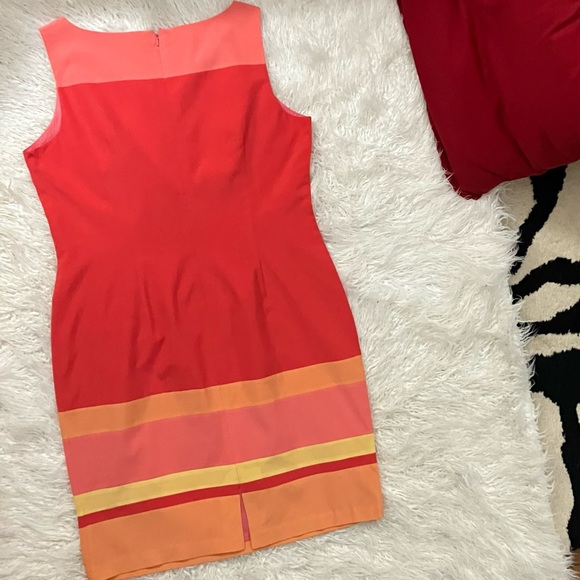 Address Maggy Red/Orange Silk Sundress - Picture 2 of 10